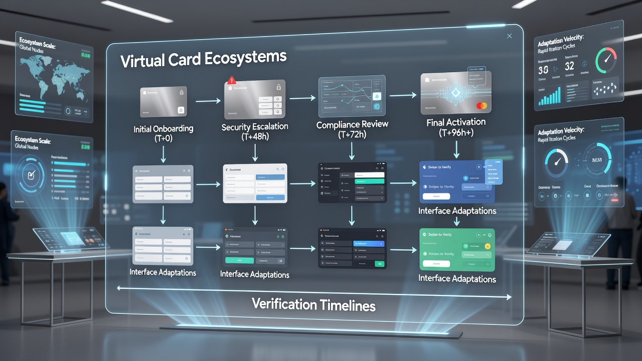 Interface adaptation examples and verification correlation graphs for virtual card platforms