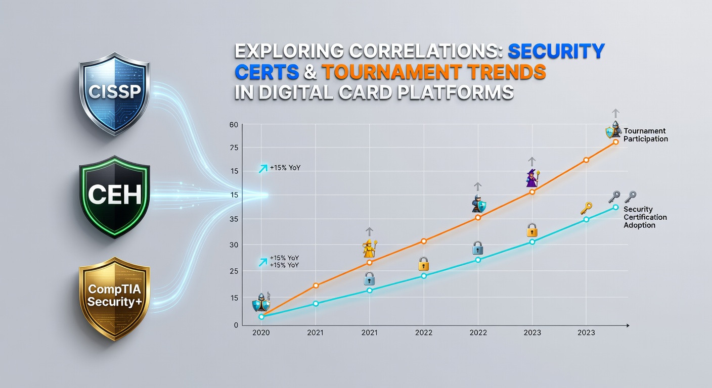 Digital card platform interface showing tournament lobby with security certification badges displayed prominently
