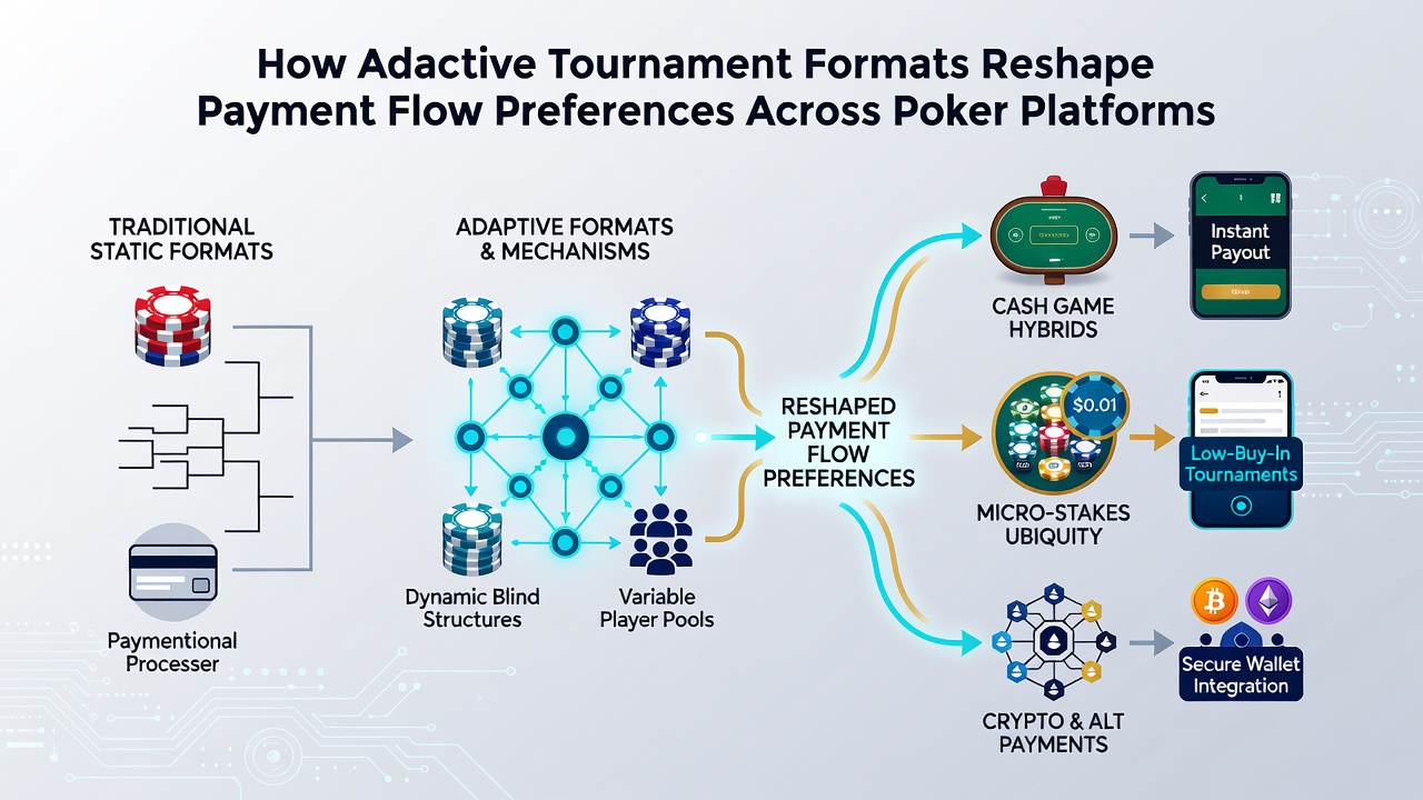 Digital dashboard displaying tournament format adjustments alongside payment flow analytics and user preference metrics