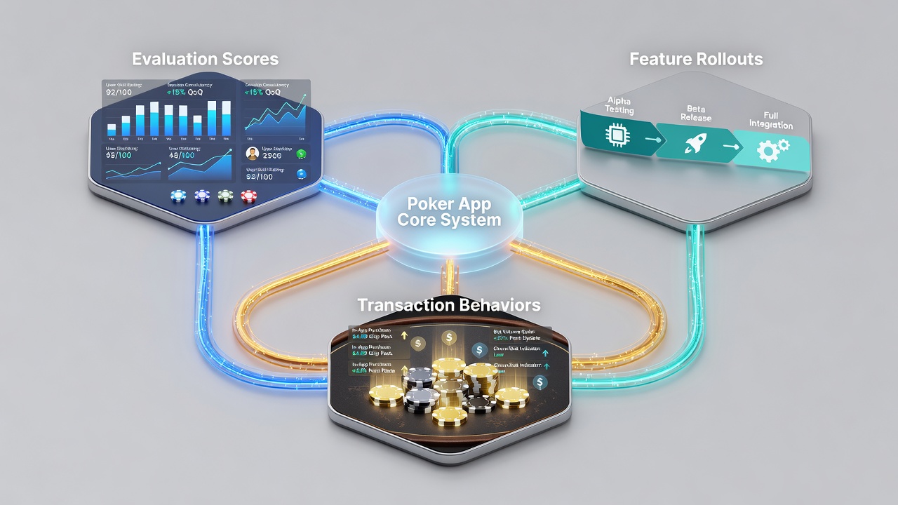 Infographic illustrating connections between app updates, user ratings, and payment activity trends