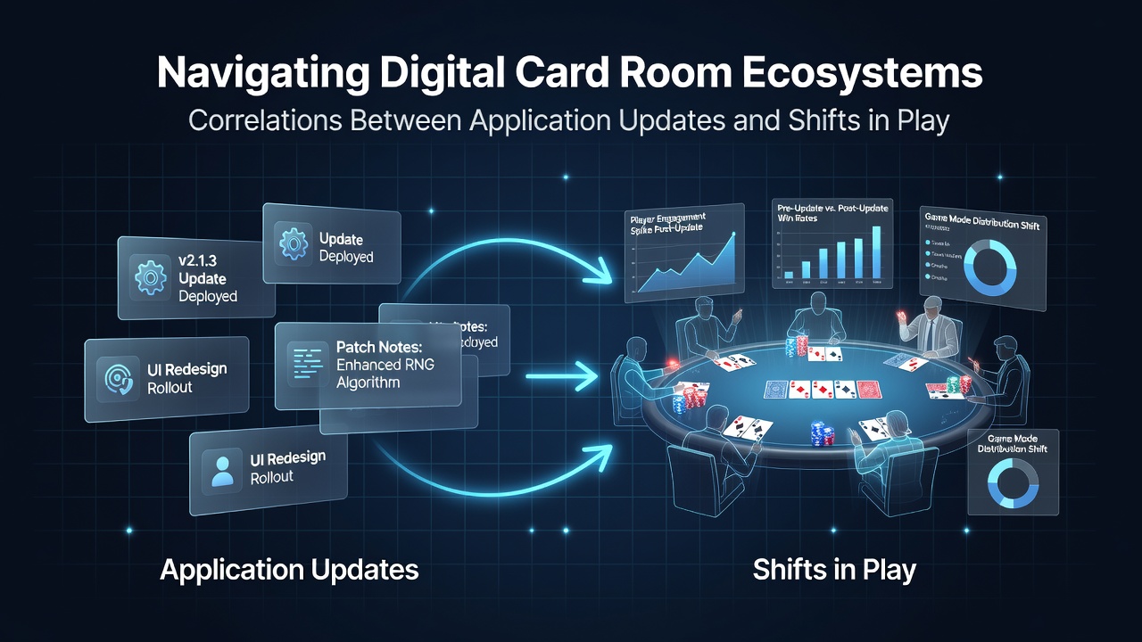 Analytics dashboard displaying player engagement trends and transaction channel shifts following software updates