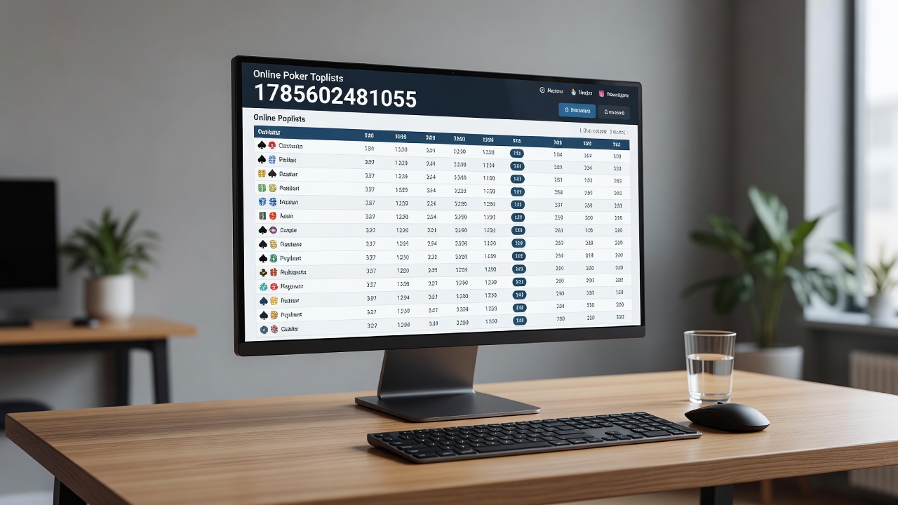 Detailed comparison chart from an online poker toplist highlighting payment options and security features