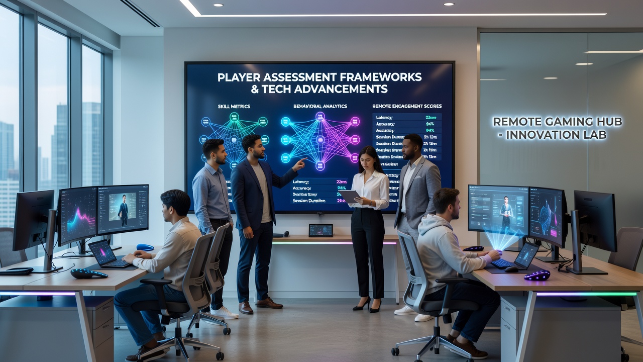 Technological integration of assessment tools within remote gaming hub architecture
