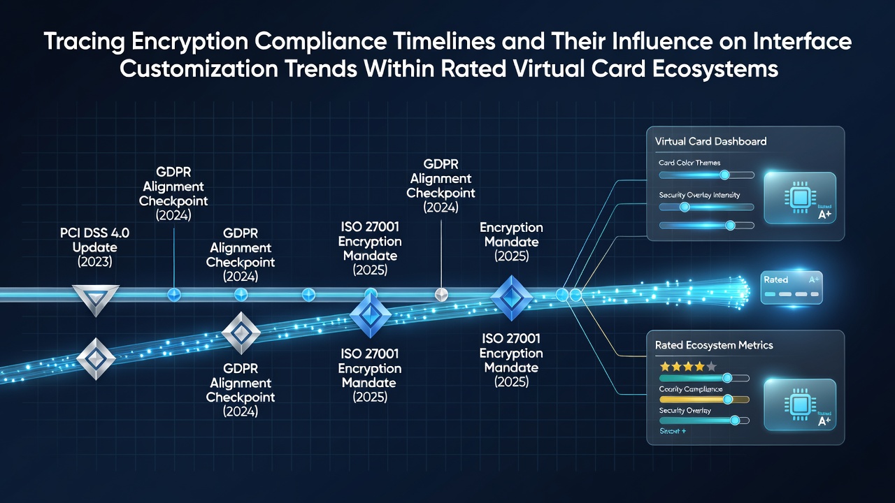 Overview of encryption compliance timelines affecting virtual card interface designs in rated ecosystems